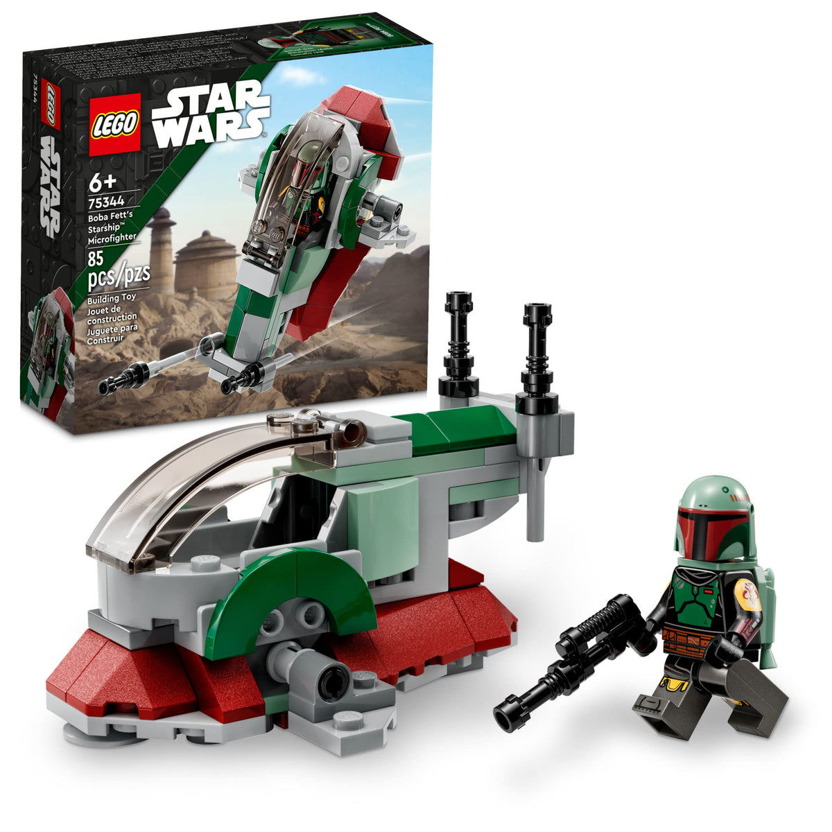 Building Toy Vehicle with Adjustable Wings and Flick Shooters U34973