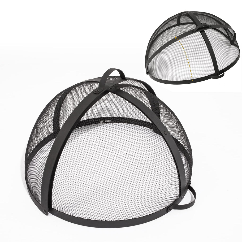 32" Round Fire Pit Spark Screen Cover with Door Y7240