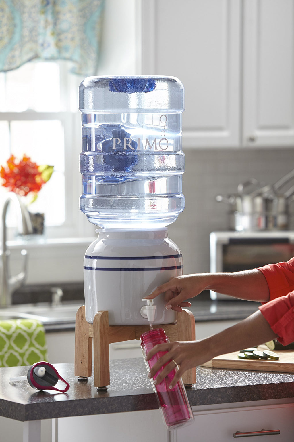 Ceramic Countertop Water Jug Dispenser with Stand H6099