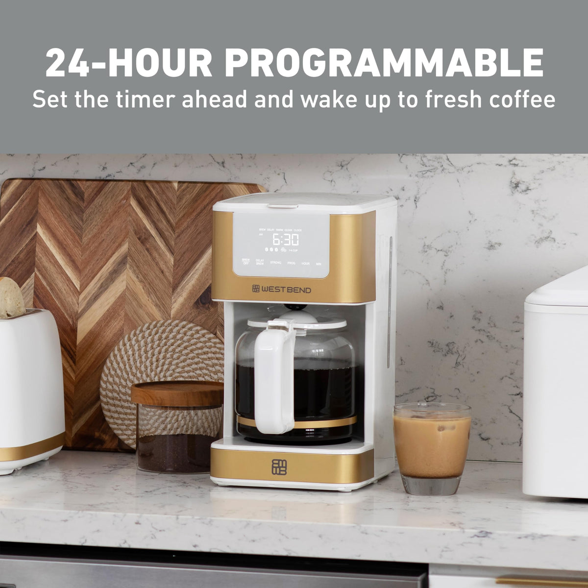12-Cup Programmable Coffee Maker with Permanent Filter Y186