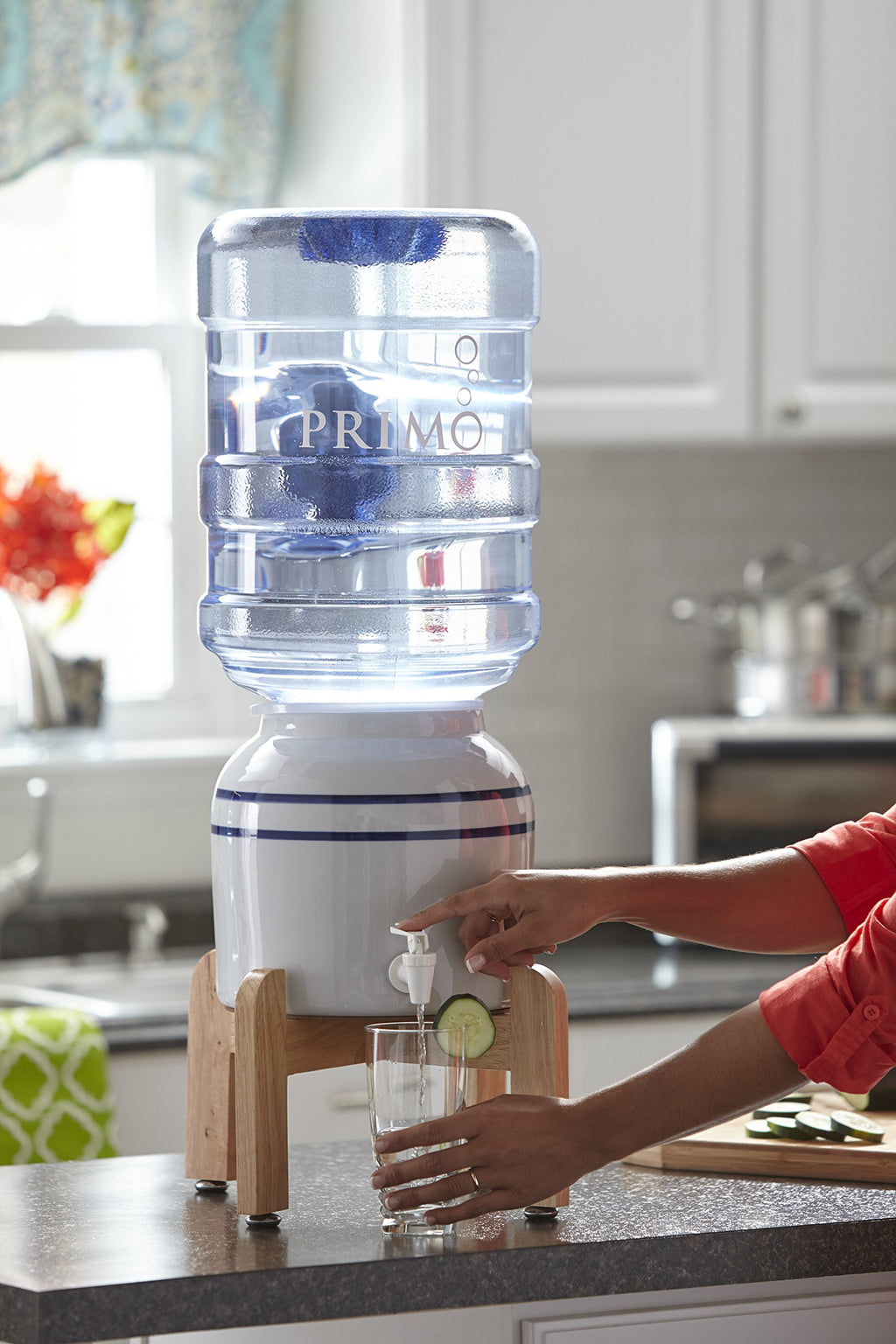 Ceramic Countertop Water Jug Dispenser with Stand H6099