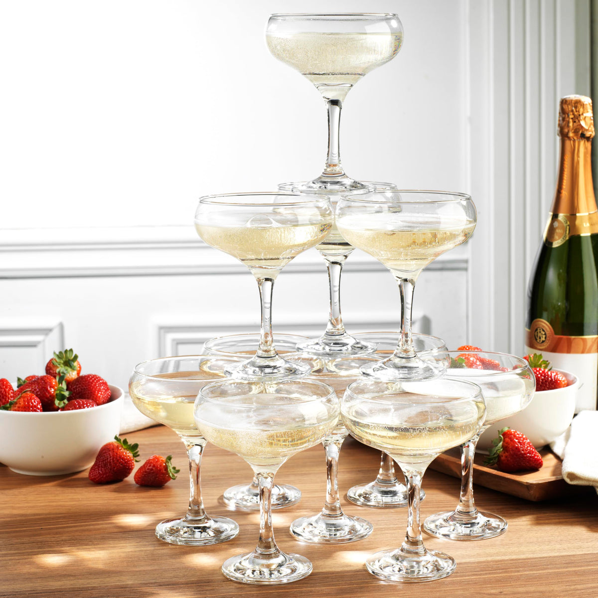 9.5 oz Coupe Cocktail Glasses Set 6 Pcs W62085