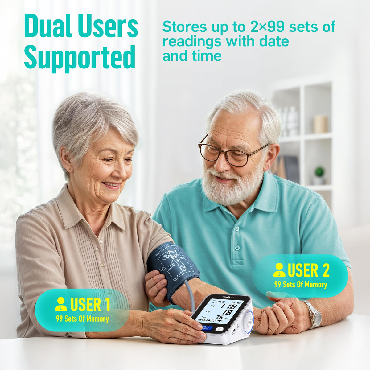 Upper Arm Blood Pressure Monitor with Wide Range Cuff O333133