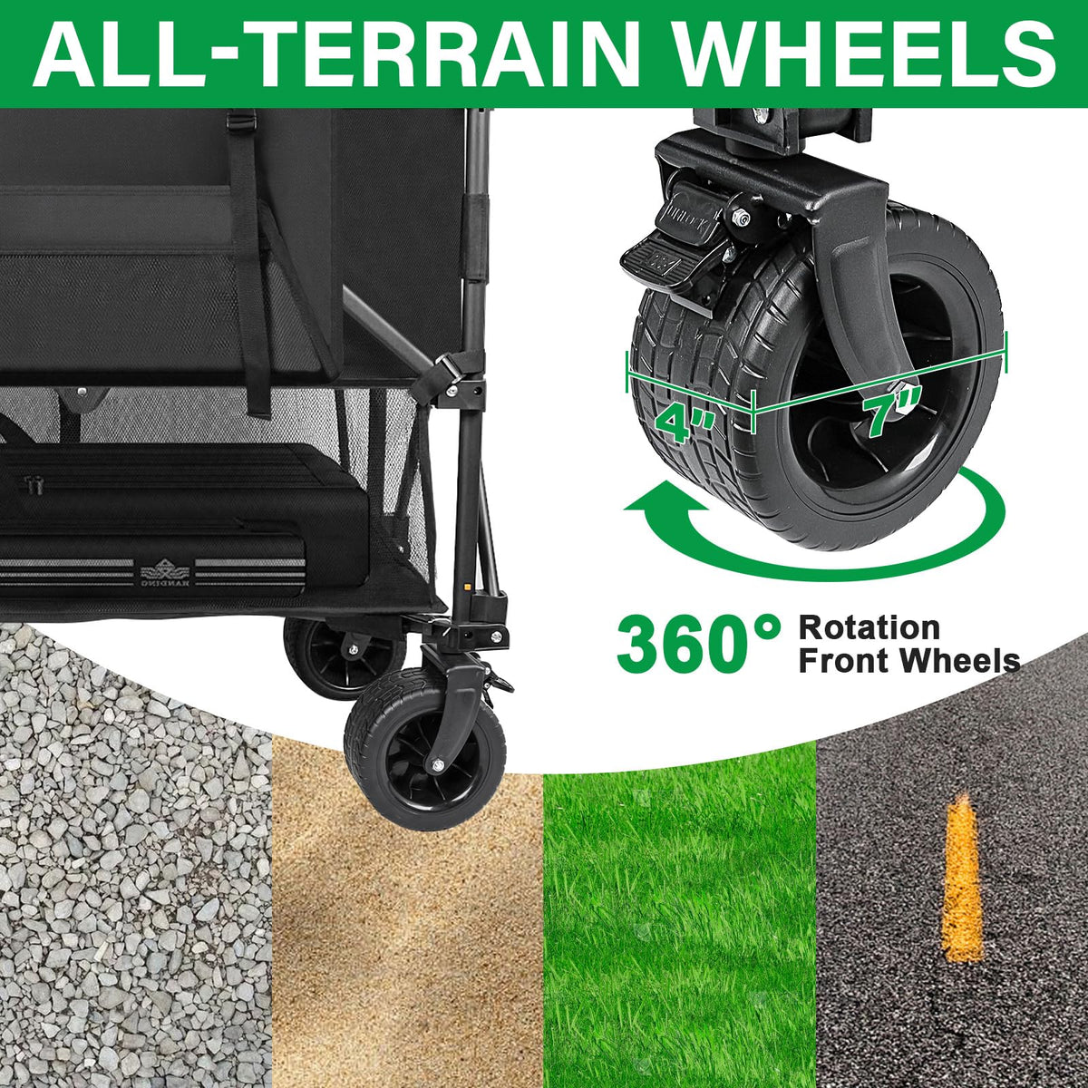 600lb Capacity 400L Collapsible Wagon I9198