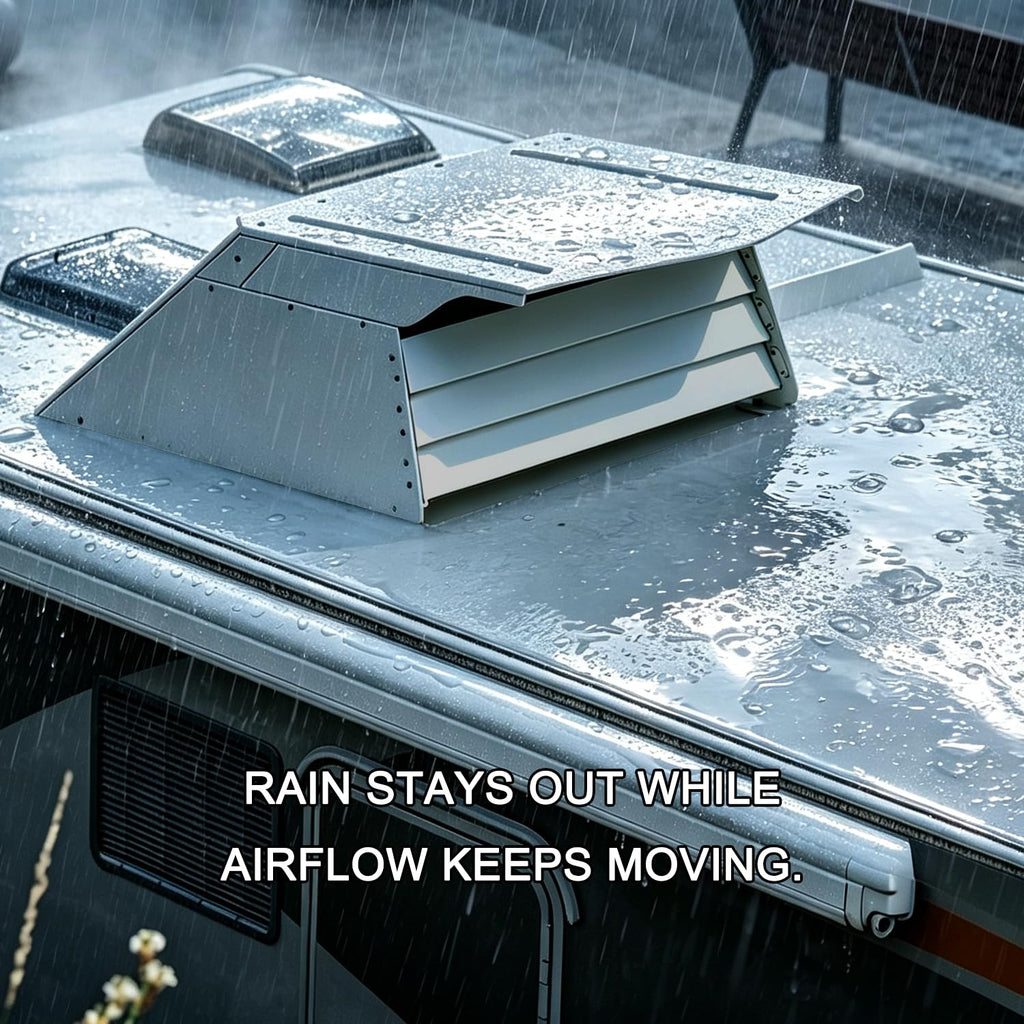 RV Roof Vent Cover, Metal, Rainproof, Universal Fit F18306