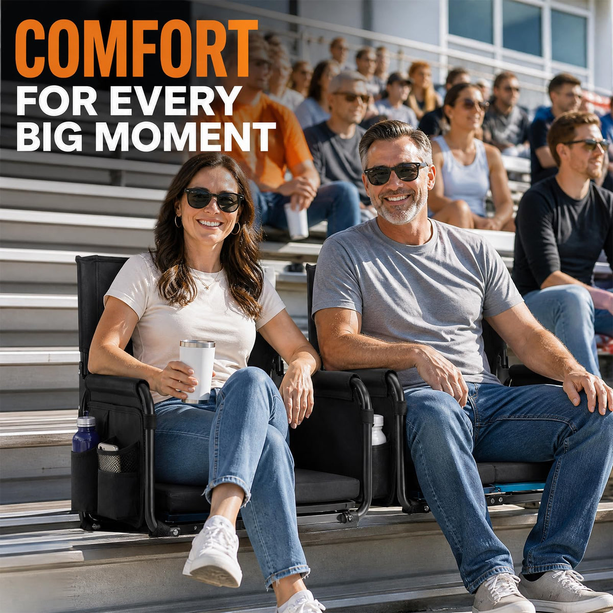 Stadium Seats with Back Support, Armrests & Cushion H878