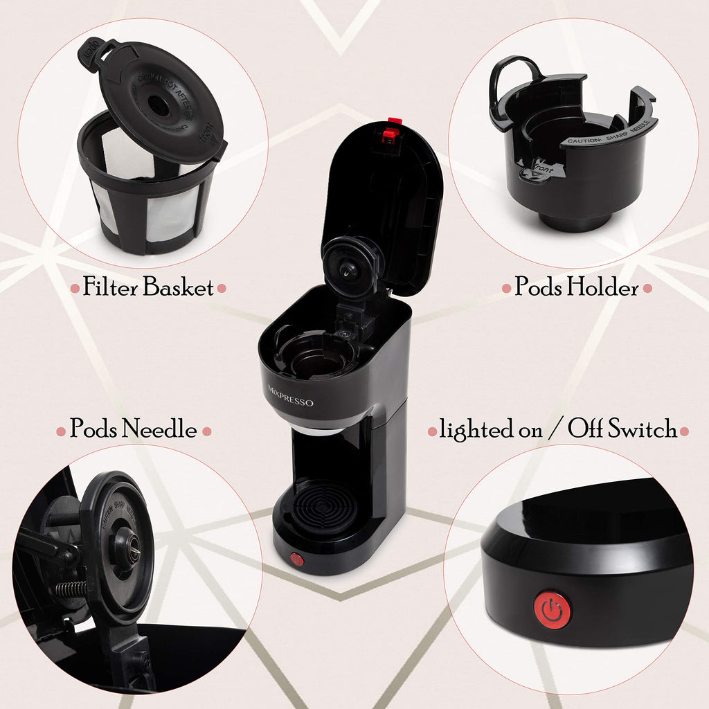 Single Serve Coffee Maker for K Pods & Grounds R742021