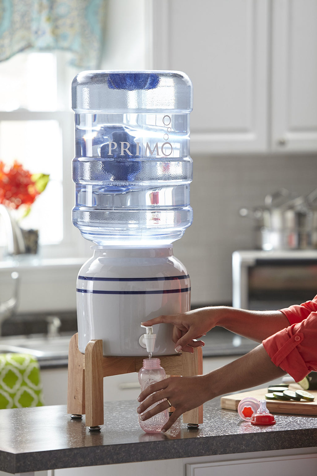 Ceramic Countertop Water Jug Dispenser with Stand H6099