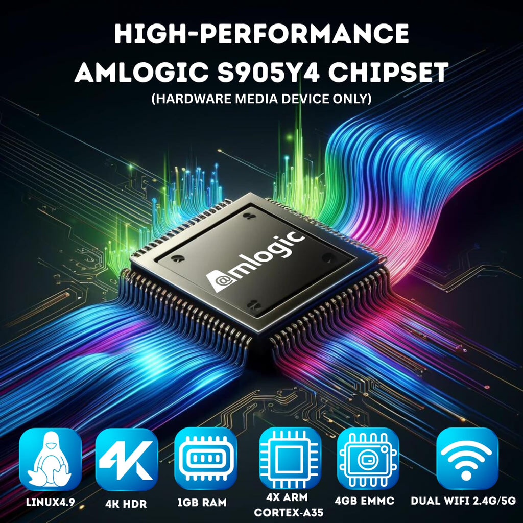 4K HDR TV Streaming Device with 1GB DDR4 RAM 4GB Flash Memory Dual-Band WiFi Q597623