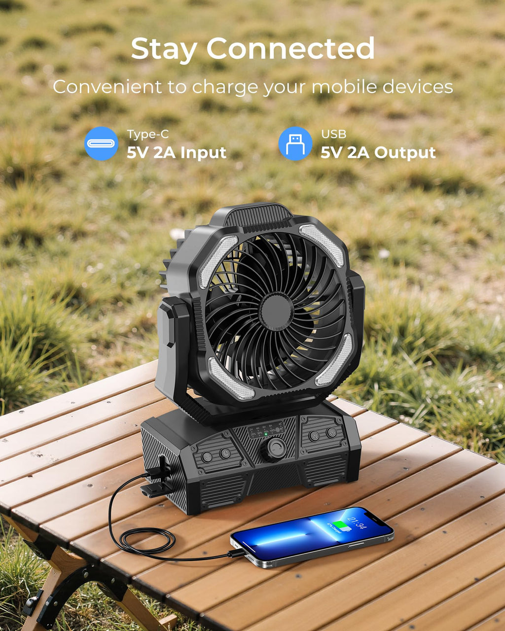 Portable Camping Fan with Remote Y767
