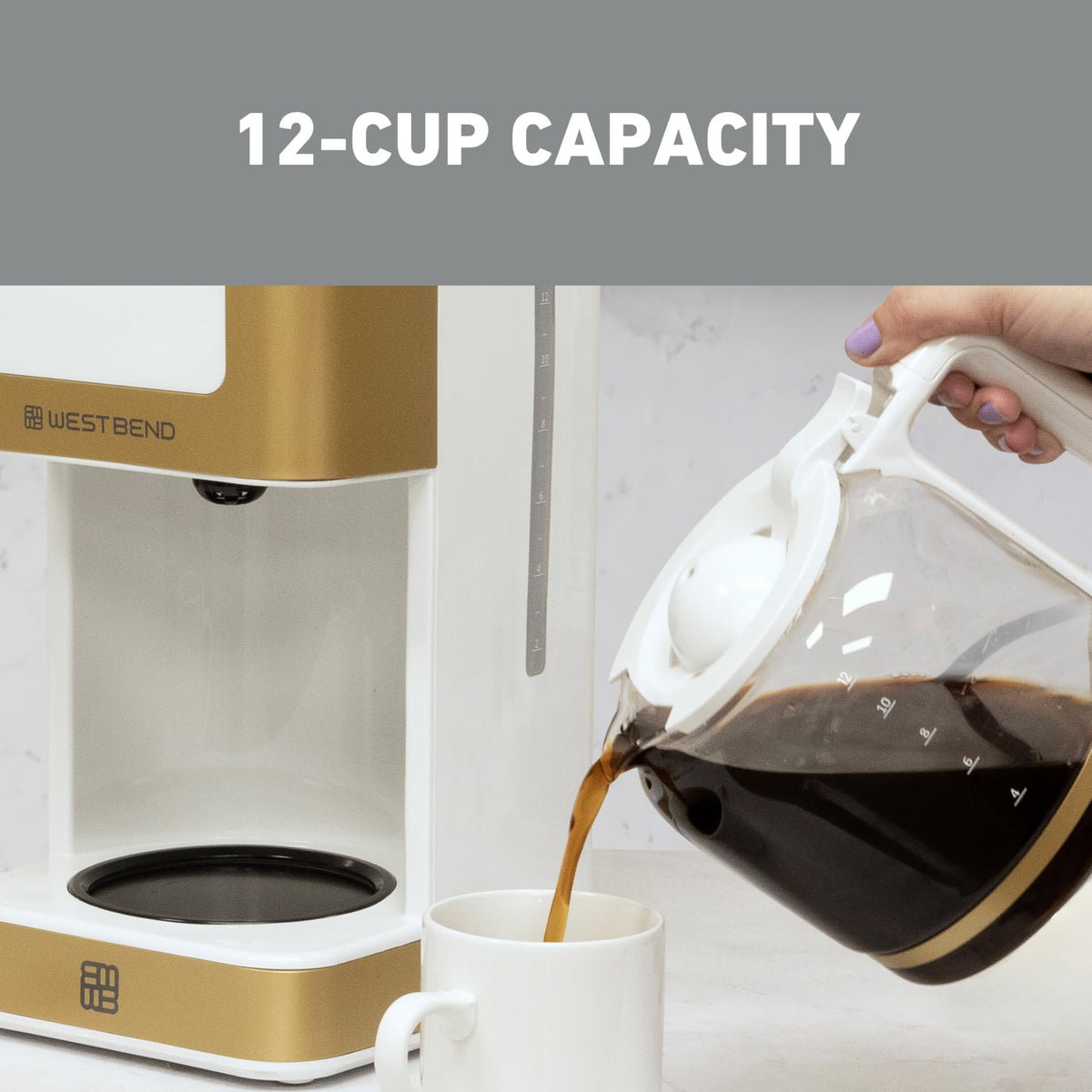 12-Cup Programmable Coffee Maker with Permanent Filter Y186