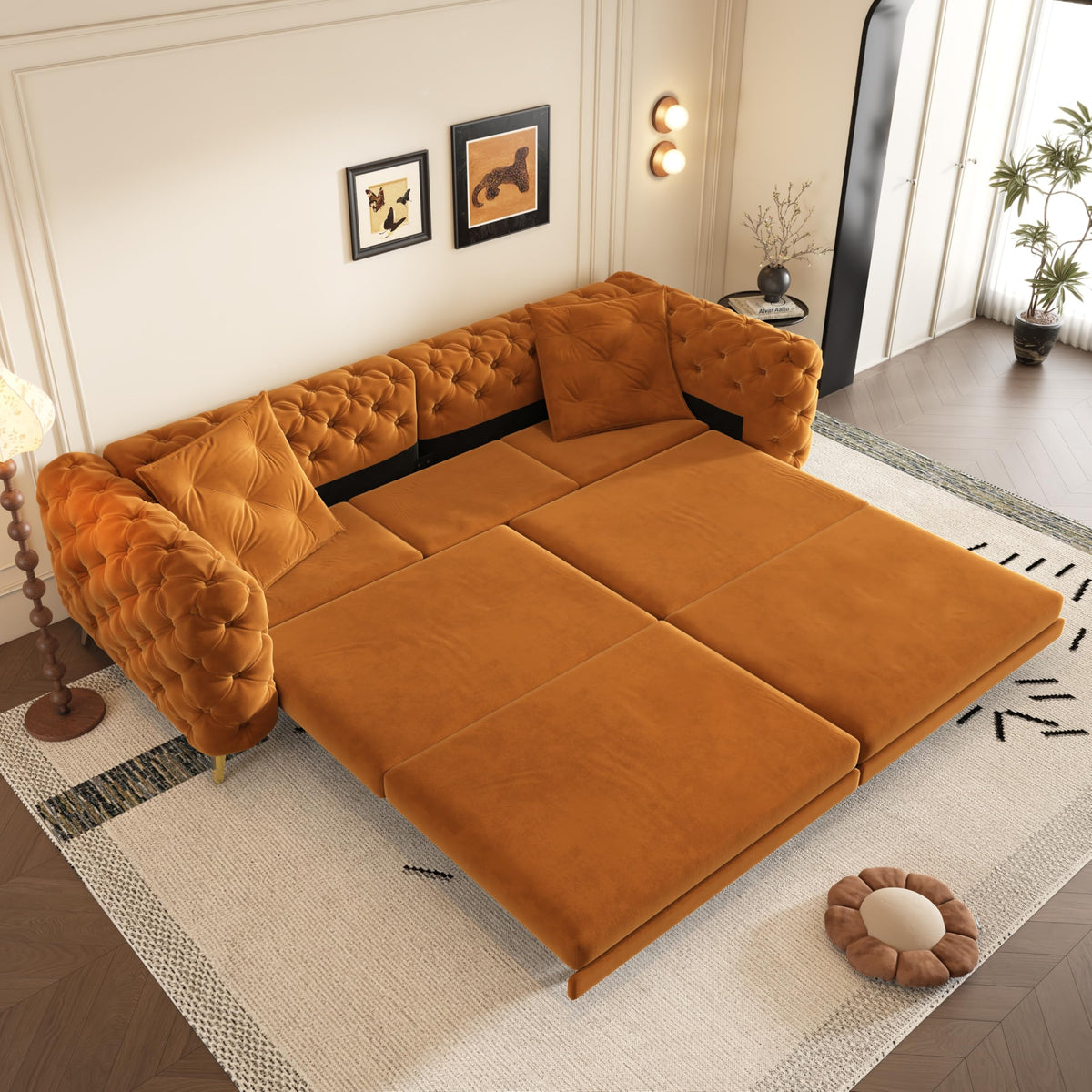 Convertible Sleeper Sofa with Ottoman L106022