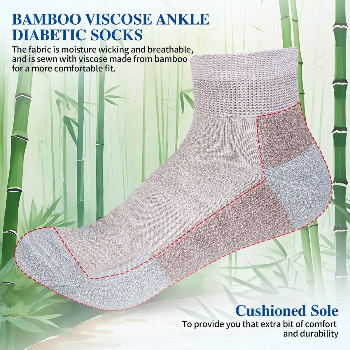 Diabetic Socks for Men, 12 Pairs Ankle & Low Cut Size 9-15 W8790
