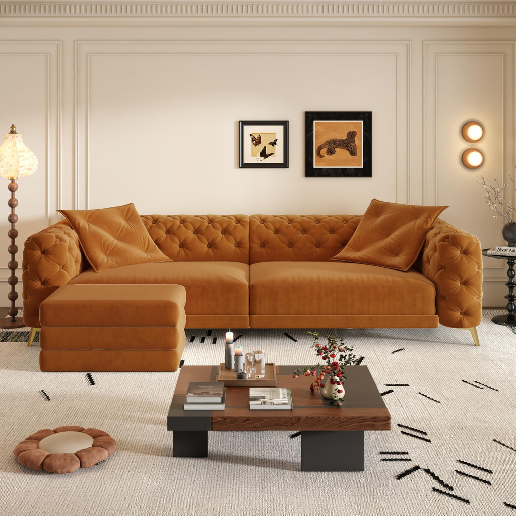 Convertible Sleeper Sofa with Ottoman L106022